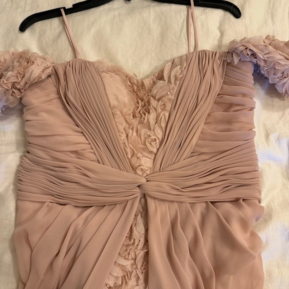 Mignon Dusty Rose Pink Rosette Evening Gown / Bridal Gown - Size: 12 - Picture 6 of 15